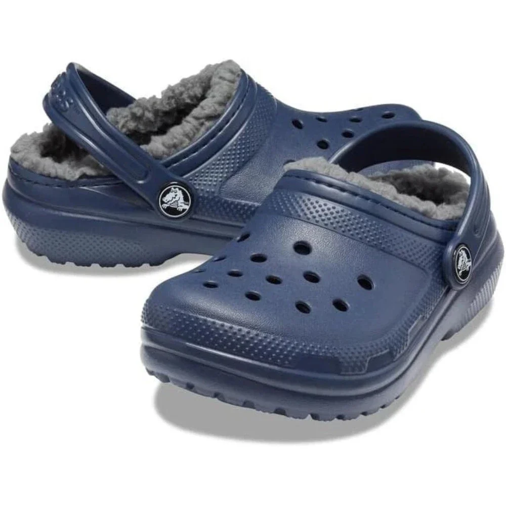 Crocs Classic Lined 207009-459 Clogs Toddler 4 Navy Comfort Casual Shoes ZAP1828